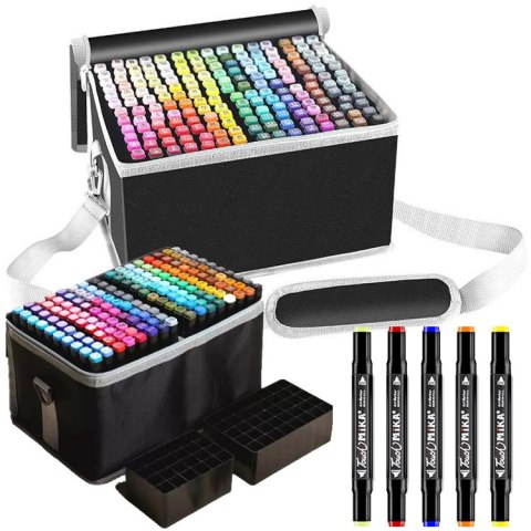 Markery dwustronne alkoholowe pro w etui 168szt