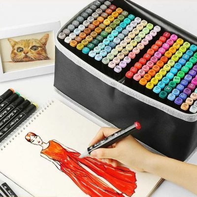 Markery dwustronne alkoholowe pro w etui 168szt