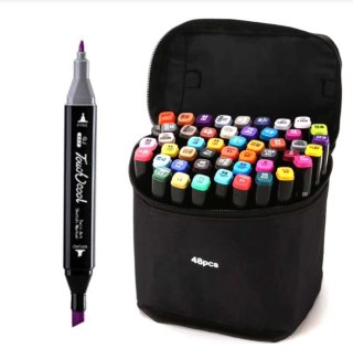 Markery dwustronne alkoholowe pro w etui 48szt