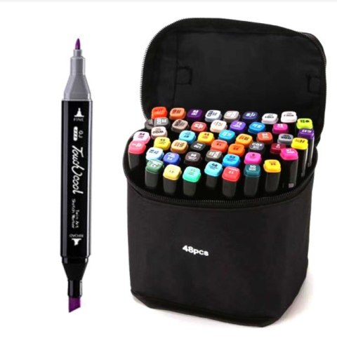 Markery dwustronne alkoholowe pro w etui 48szt