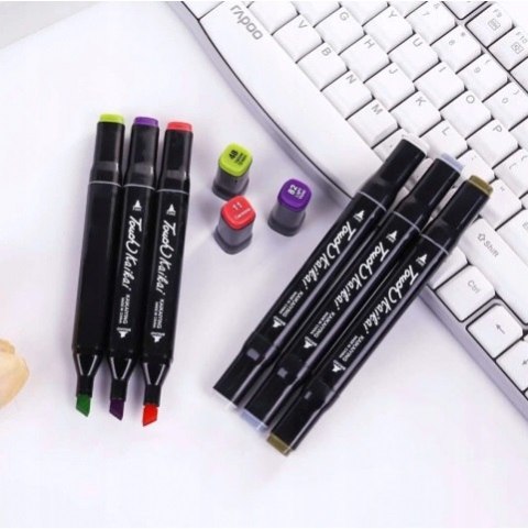 Markery dwustronne alkoholowe pro w etui 48szt