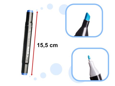 Markery dwustronne alkoholowe pro w etui 80szt