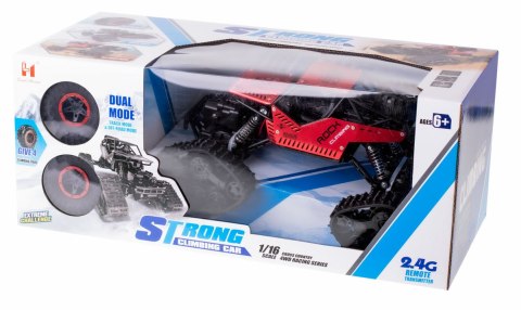 Samochód RC Rock Crawler 4x4 LHC012 auto 2w1 czerwony Samochód RC Rock Crawler 4x4 LHC012 auto 2w1 czerwony