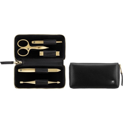 Zestaw do manicure ZWILLING Twinox Gold Edition 97748-004-0 - czarne skórzane etui 5 elementów - czarny Zestaw do manicure ZWILLING Twinox Gold Edition 97748-004-0 - czarne skórzane etui 5 elementów - czarny