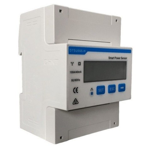 Licznik energii, 3-fazowy, 3p4w; wyświetlacz LCD; pomiar przez przekładniki do 250A; komunikacja RS485; montaż na szynie TH Licznik energii, 3-fazowy, 3p4w; wyświetlacz LCD; pomiar przez przekładniki do 250A; komunikacja RS485; montaż na szynie TH