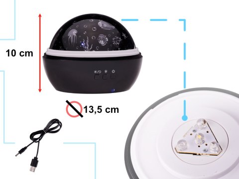 Lampka nocna projektor gwiazd + morska głębia Lampka nocna projektor gwiazd + morska głębia