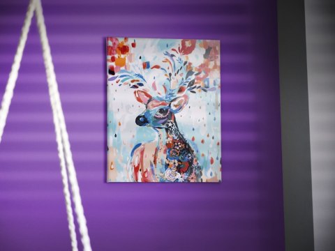 Malowanie po numerach obraz 40x50cm kwiecisty jeleń