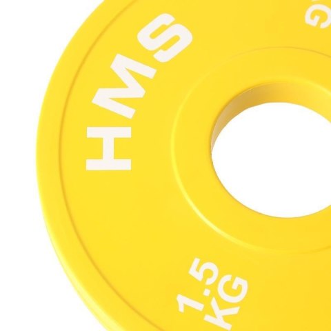 Talerz olimpijski Bumper 2x1.5kg Żółty HMS CBRS15 Talerz olimpijski Bumper 2x1.5kg Żółty HMS CBRS15