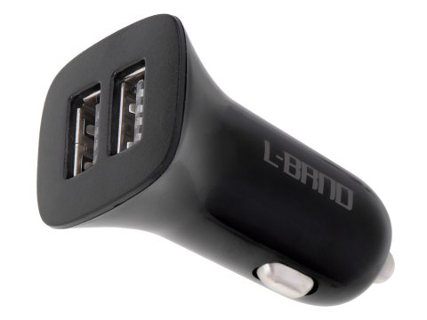 L-BRNO Ładowarka samochodowa Dual USB + Type-c czarna