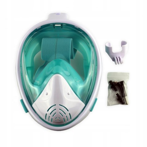 Maska do Nurkowania Snorkelingu MASTER Pełnotwarzowa S-M White