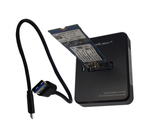 Stacja dokująca Qoltec dysków SSD M.2 SATA/PCIe | NGFF/NVMe | USB 3.1