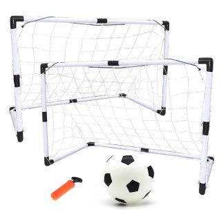 Bramki piłkarskie dla dzieci 2w1 (2szt-92x65x40cm/1szt-180x120x60) + piłka + pompka