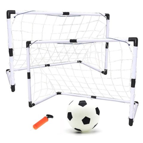 Bramki piłkarskie dla dzieci 2w1 (2szt-92x65x40cm/1szt-180x120x60) + piłka + pompka
