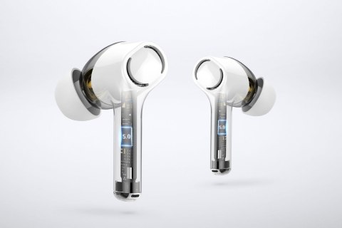 Kruger & Matz Dual Driver M4 PRO Słuchawki douszne TWS stereo Bluetooth białe Kruger & Matz Dual Driver M4 PRO Słuchawki douszne TWS stereo Bluetooth białe