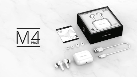 Kruger & Matz Dual Driver M4 PRO Słuchawki douszne TWS stereo Bluetooth białe Kruger & Matz Dual Driver M4 PRO Słuchawki douszne TWS stereo Bluetooth białe