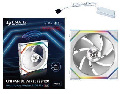 Lian Li UNI FAN SL Wireless 120 Reverse Blade Obudowa komputera Wentylator 12 cm Biały 1 szt. Lian Li UNI FAN SL Wireless 120 Reverse Blade Obudowa komputera Wentylator 12 cm Biały 1 szt.