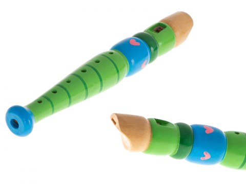 Flet drewniany instrument szkolny kolorowy Flet drewniany instrument szkolny kolorowy
