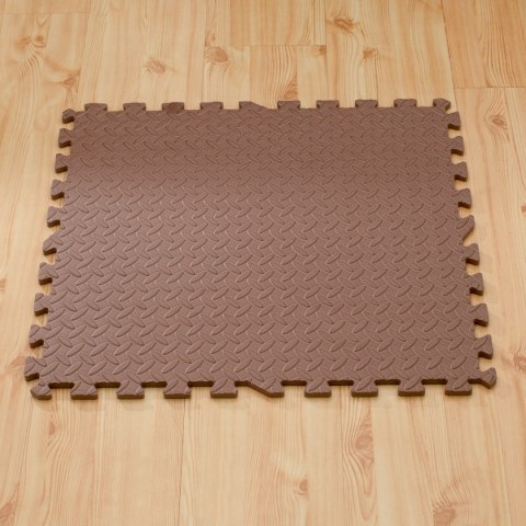 Puzzle piankowe mata dla dzieci brązowe 60x60 4szt