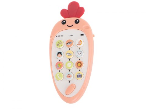 Telefon edukacyjny smartfon marchewka czerwona Telefon edukacyjny smartfon marchewka czerwona