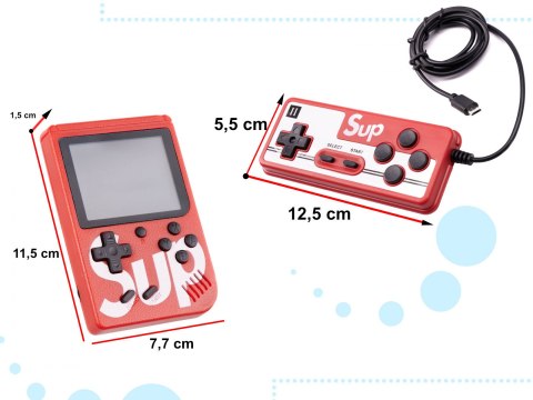 Konsola przenośna mini do gier retro pad 400 gier czerwona Konsola przenośna mini do gier retro pad 400 gier czerwona