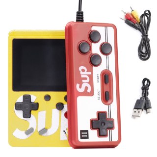 Konsola przenośna mini do gier retro pad 400 gier żółta