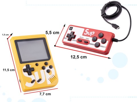 Konsola przenośna mini do gier retro pad 400 gier żółta Konsola przenośna mini do gier retro pad 400 gier żółta