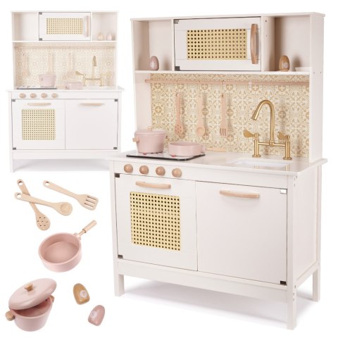 Kuchnia drewniana dla dzieci MDF retro z akcesoriami BOHO Kuchnia drewniana dla dzieci MDF retro z akcesoriami BOHO