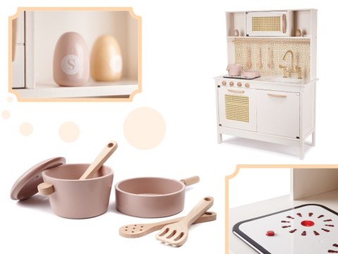 Kuchnia drewniana dla dzieci MDF retro z akcesoriami BOHO Kuchnia drewniana dla dzieci MDF retro z akcesoriami BOHO