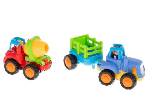 Pojazdy traktor autko koparka wywrotka 4szt HOLA