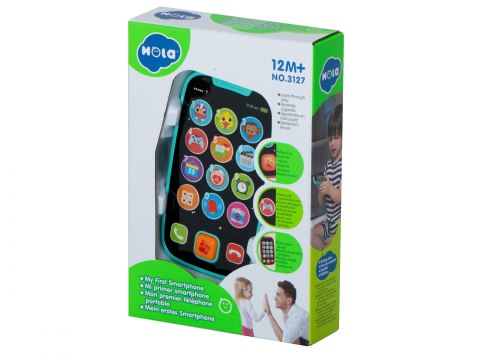 Telefon edukacyjny smartfon dla dzieci HOLA niebieski Telefon edukacyjny smartfon dla dzieci HOLA niebieski