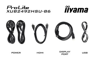 Iiyama XUB2492HSU-B6 monitor komputerowy 60,5 cm (23.8") 1920 x 1080 px Full HD LED Czarny