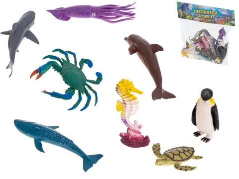 Figurki zwierzęta morskie ryby ocean zestaw żółw delfin 8szt Figurki zwierzęta morskie ryby ocean zestaw żółw delfin 8szt