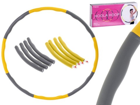 Hula Hop z masażerem odchudzający żółto-szary 85cm 0,8kg Hula Hop z masażerem odchudzający żółto-szary 85cm 0,8kg