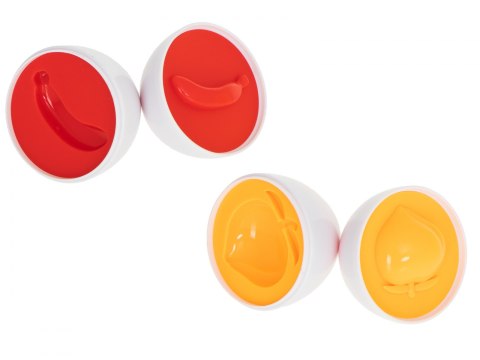 Układanka edukacyjna sorter dopasuj kształty owoce jajka 12szt Układanka edukacyjna sorter dopasuj kształty owoce jajka 12szt