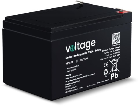 Akumulator AGM Voltage 12V 12Ah VE12-12 Akumulator AGM Voltage 12V 12Ah VE12-12