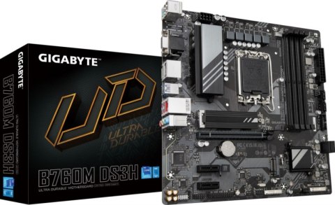 Płyta główna GIGABYTE B760M DS3H LGA1700 microATX Płyta główna GIGABYTE B760M DS3H LGA1700 microATX