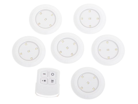 Lampka bezprzewodowa lampki LED na baterie 6szt. + pilot Lampka bezprzewodowa lampki LED na baterie 6szt. + pilot