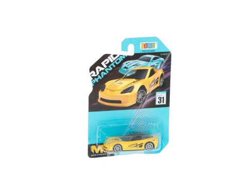Samochód auto metalowe resorak wyścigowy żółty 7cm Samochód auto metalowe resorak wyścigowy żółty 7cm