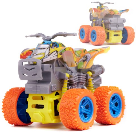 Samochód terenowy Monster Truck z napędem quad żółty 1:36 Samochód terenowy Monster Truck z napędem quad żółty 1:36