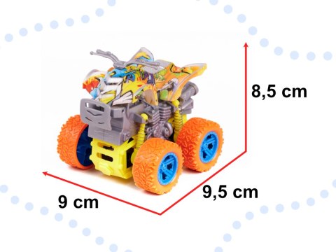 Samochód terenowy Monster Truck z napędem quad żółty 1:36 Samochód terenowy Monster Truck z napędem quad żółty 1:36