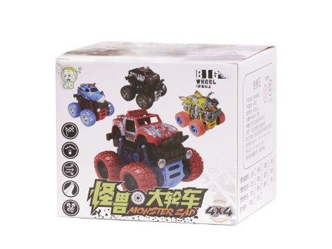 Samochód terenowy Monster Truck z napędem quad żółty 1:36 Samochód terenowy Monster Truck z napędem quad żółty 1:36