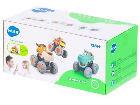 Samochody pojazdy auta Monster Truck zestaw 3szt HOLA