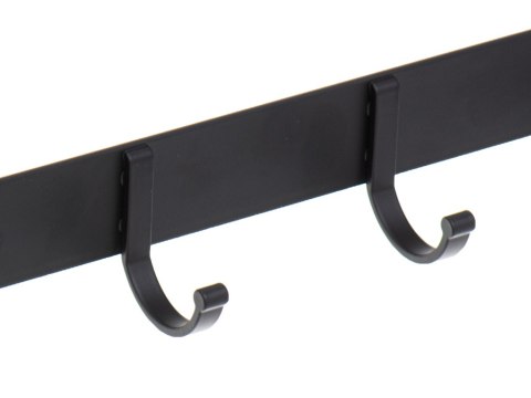 Wieszak haczyk na drzwi ubrania 11cm 5 haków czarny Wieszak haczyk na drzwi ubrania 11cm 5 haków czarny