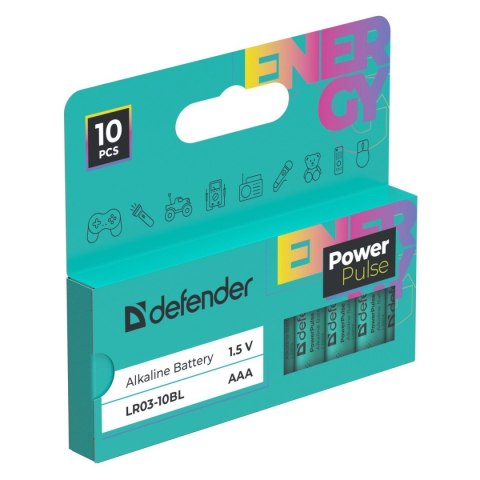 BATERIA ALKALICZNA DEFENDER LR03-10BL - TYP AAA - BLISTER 10szt. BATERIA ALKALICZNA DEFENDER LR03-10BL - TYP AAA - BLISTER 10szt.