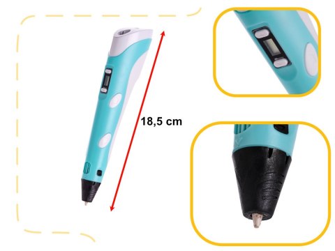 Długopis drukarka pen 3D zestaw + wkłady 9 metrów