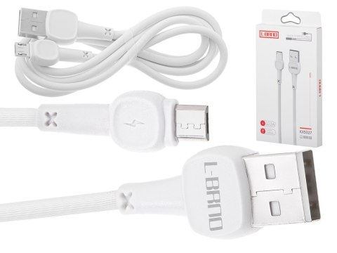 L-BRNO Kabel ładowarka Quick Charge szybkie ładowanie micro USB biały L-BRNO Kabel ładowarka Quick Charge szybkie ładowanie micro USB biały