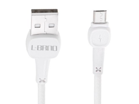 L-BRNO Kabel ładowarka Quick Charge szybkie ładowanie micro USB biały L-BRNO Kabel ładowarka Quick Charge szybkie ładowanie micro USB biały