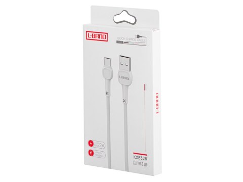 L-BRNO Kabel szybkie ładowanie type-c biały L-BRNO Kabel szybkie ładowanie type-c biały