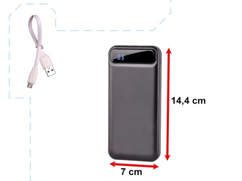 L-BRNO Power Bank PowerBank 10000mAh 2USB czarny L-BRNO Power Bank PowerBank 10000mAh 2USB czarny