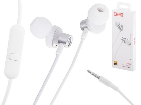 L-BRNO Słuchawki douszne przewodowe jack 3,5mm białe L-BRNO Słuchawki douszne przewodowe jack 3,5mm białe